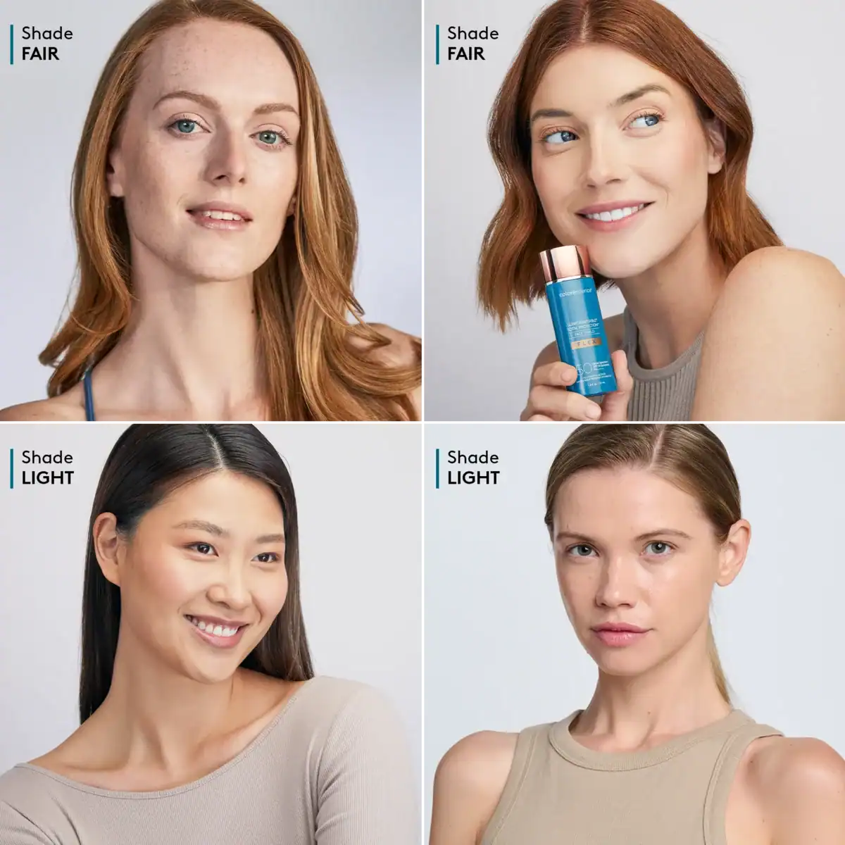 Diverse women showcasing healthy skin with skincare products for natural beauty.