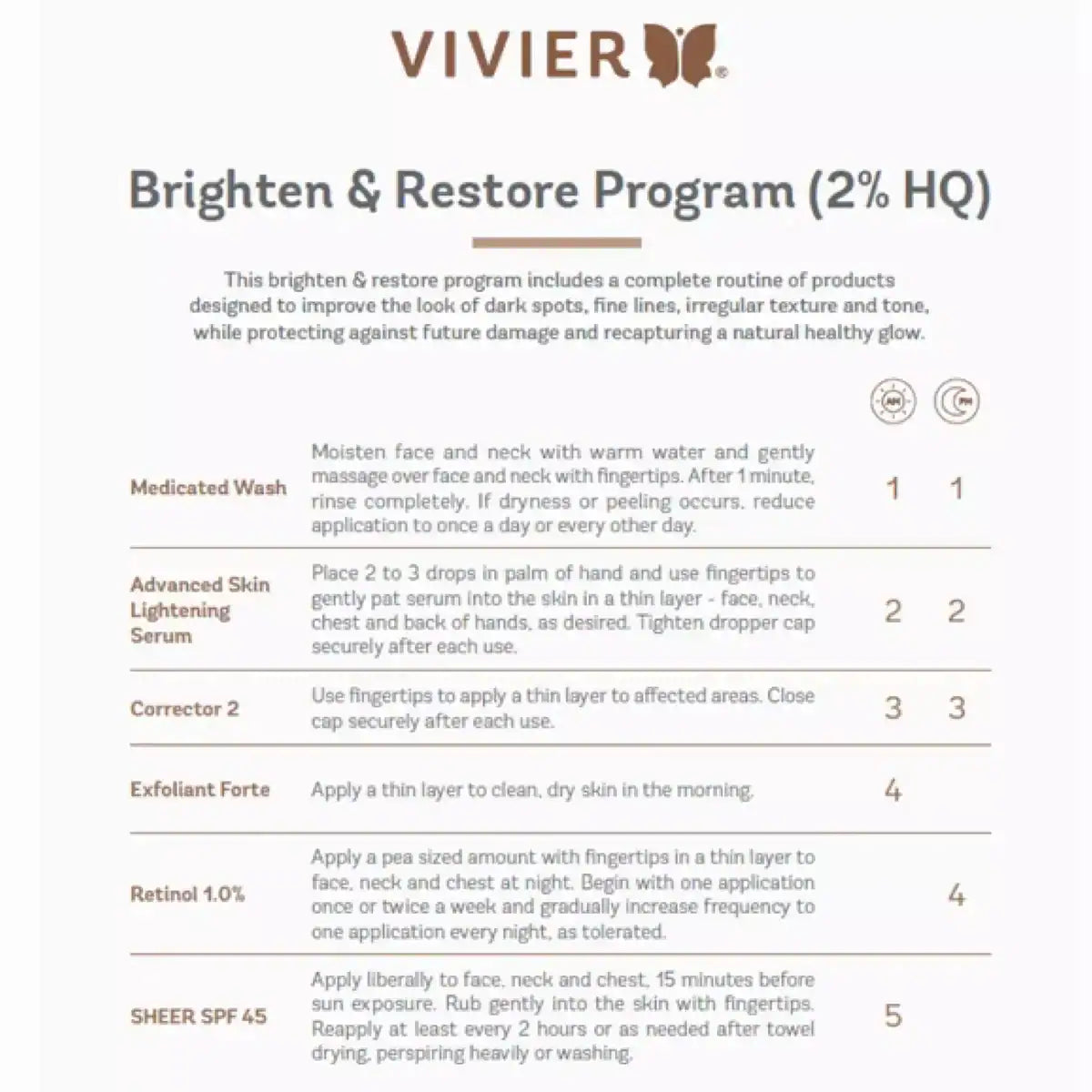Vivier | Brighten & Restore Program (2% HQ)
