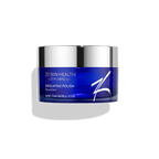 ZO Skin Health exfoliating facial polish in blue jar with silver lid, ideal for skincare routines.