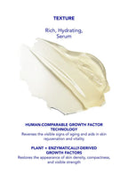 Rich, hydrating growth factor serum for skin rejuvenation and vitality.