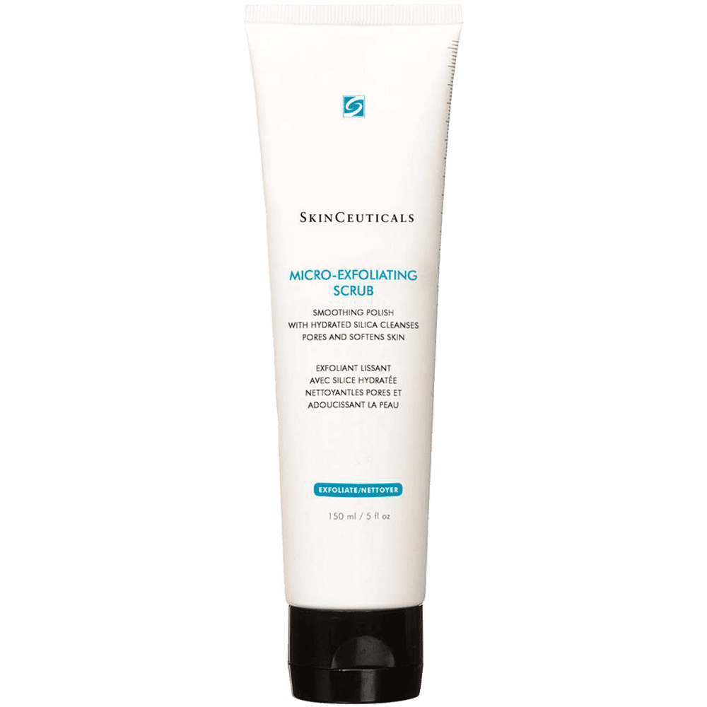 SkinCeuticals Micro-Exfoliating Scrub for smoother, clearer skin, cleanses pores, and softens skin.