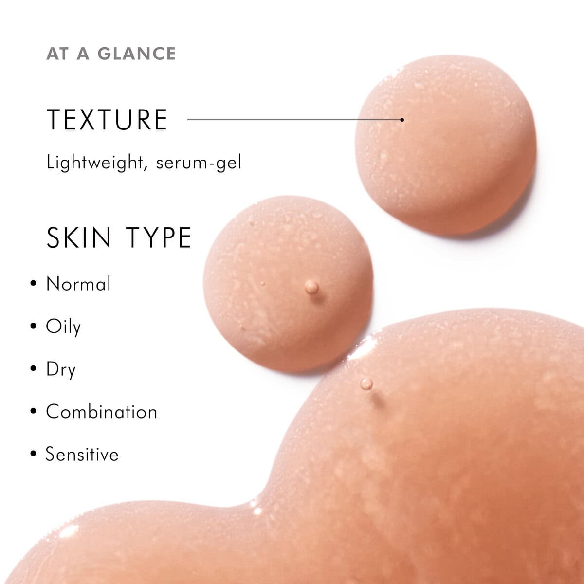 Close-up of skin with different textures and types, including normal, oily, dry, combination, and se.