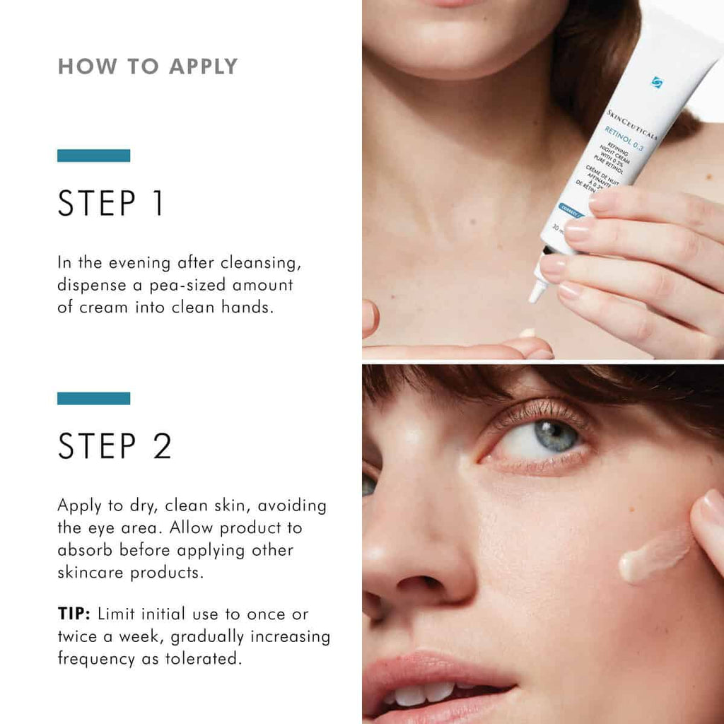 Moisturizer application steps for healthy skin.