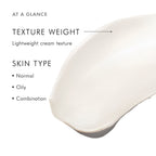 Gentle facial moisturizer with lightweight cream texture suitable for normal, oily, and combination.