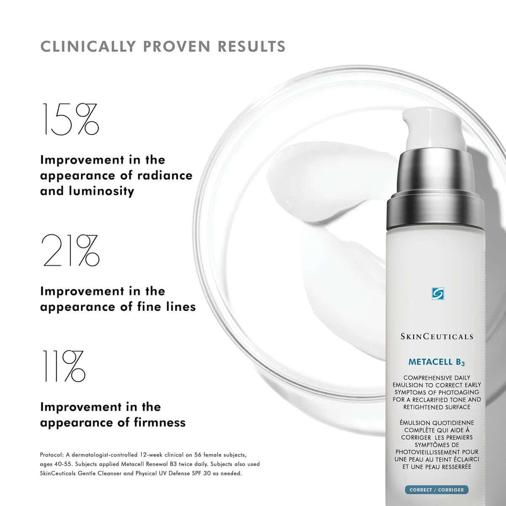 SkinCeuticals Metacell B3 anti-aging emulsion for radiant, firm skin.