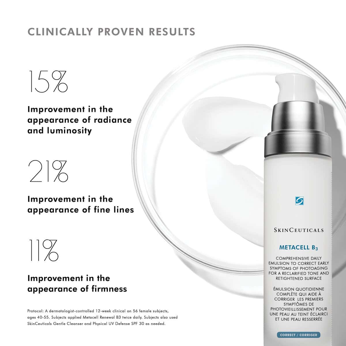 SkinCeuticals Metacell B3 anti-aging emulsion for radiant, firm skin.