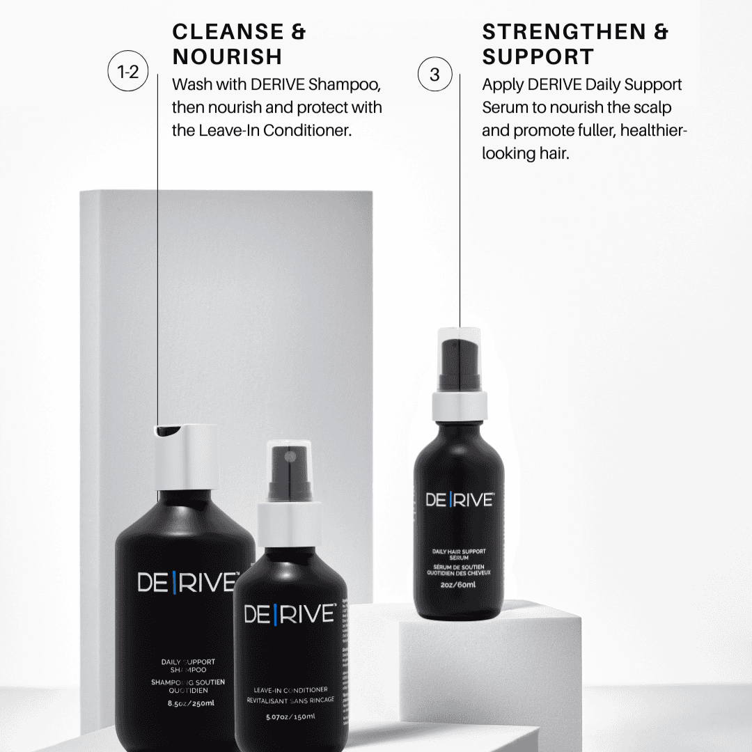 Hair care products for cleansing and nourishing scalp and hair.