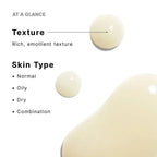 Close-up of skincare cream with rich, emollient texture for healthy skin.