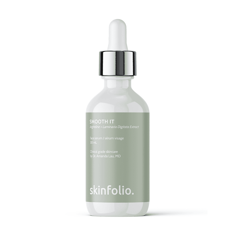 Skinfolio serum bottle with dropper for skincare, 30ml.