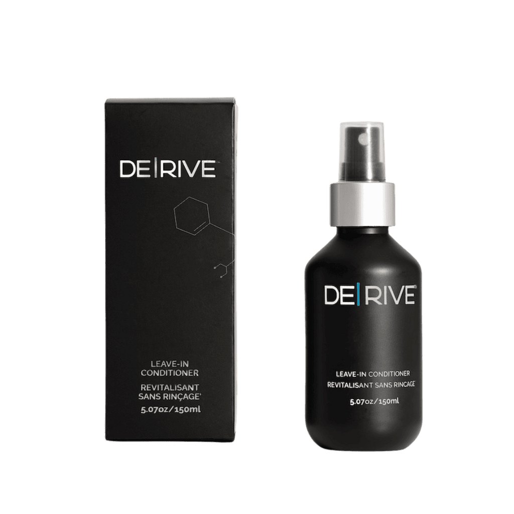 DE|RIVE leave-in conditioner bottle and box, hair revitalizer, 150ml.