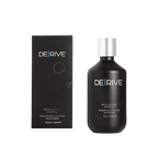 DE|RIVE Daily Support Shampoo bottle with black packaging for hair health and scalp care.